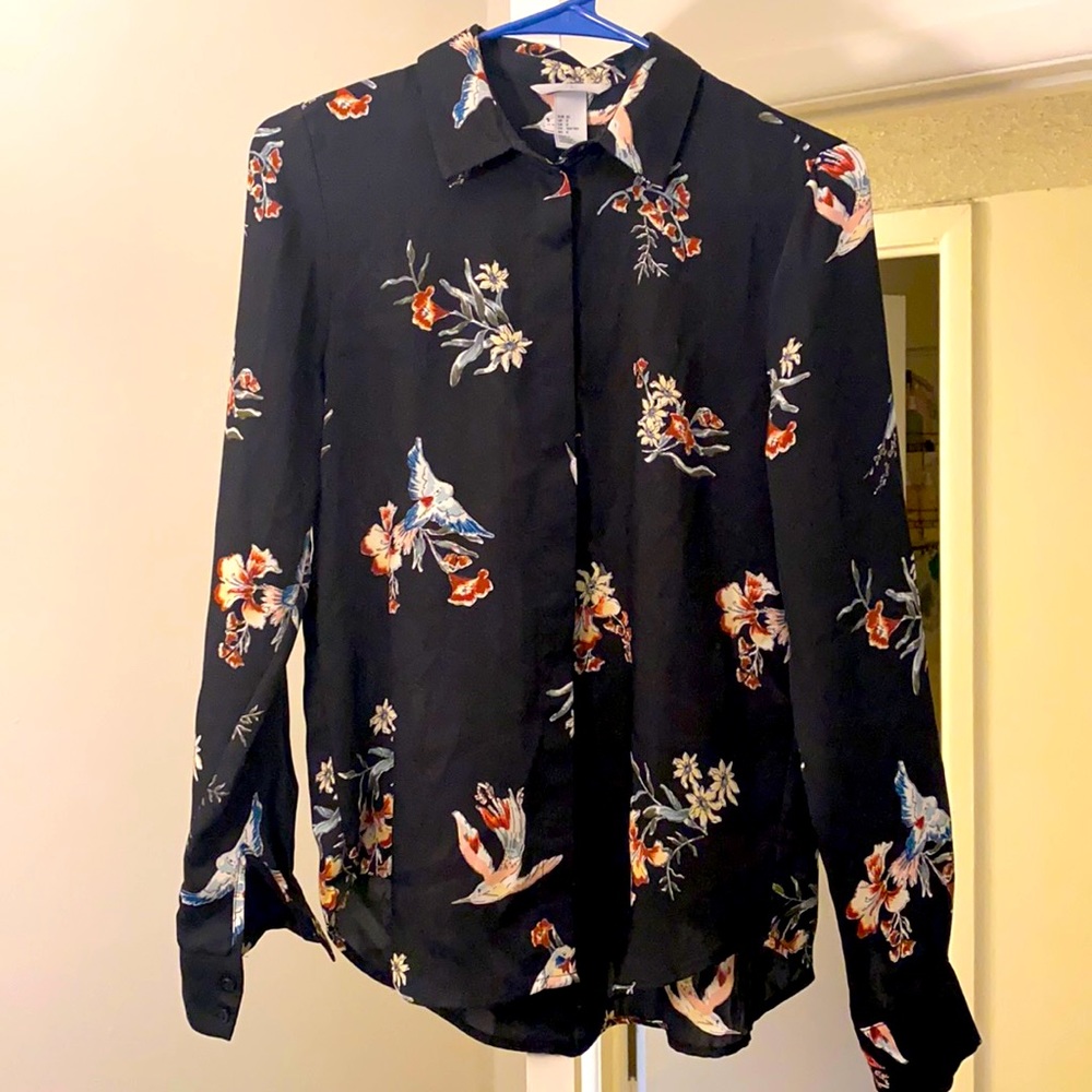 Floral button up blouse